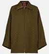 Gucci Woven Cotton-blend Bomber Jacket In Green