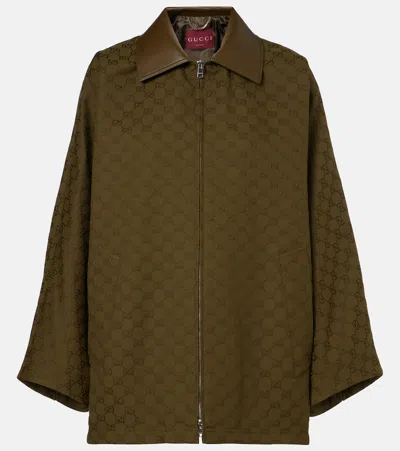 Gucci Woven Cotton-blend Bomber Jacket