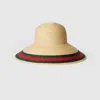 Gucci Web-stripe Woven Straw-effect Hat In Neutral