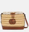 Gucci Woven Leather-trimmed Shoulder Bag
