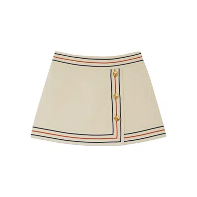 Gucci Women Linen Blend Skirt In Multi