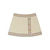 Gucci Women Linen Blend Skirt In Beige