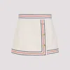 Gucci Gold-tone Buttoned High-waisted Wrap Skirt In Gardenia Mix