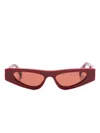 Gucci Cat-eye Frame Sunglasses In 红色