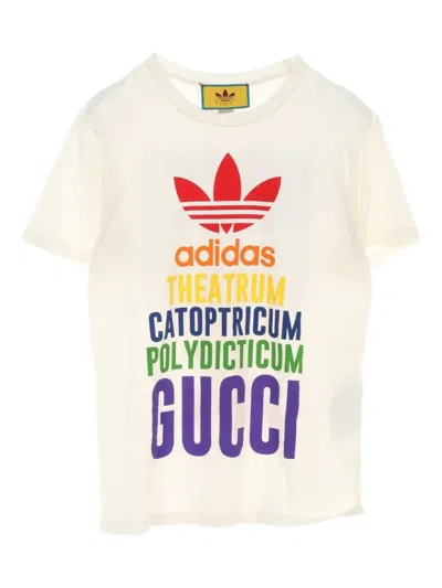 Pre-owned Gucci X Adidas 2010s Logo-print T-shirt In White