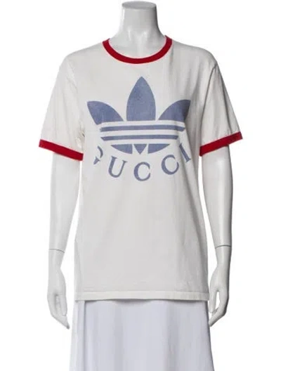 Pre-owned Gucci X Adidas 2021-2022 Graphic Print T-shirt In Black