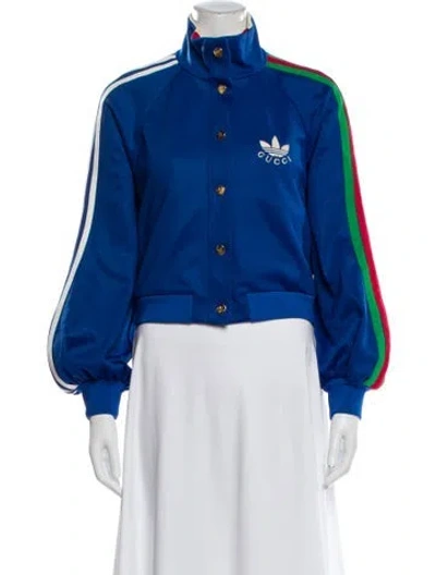Pre-owned Gucci X Adidas 2022 Bomber Jacket In Blue