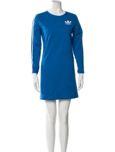 Pre-owned Gucci X Adidas 2022 Mini Dress In Blue
