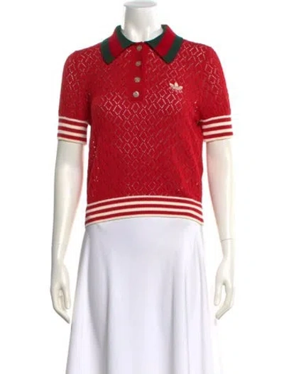 Pre-owned Gucci X Adidas 2022 Printed Polo In Multi