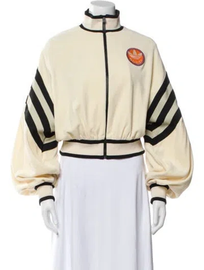 Pre-owned Gucci X Adidas 2023 Velour Bomber Jacket In Neutral
