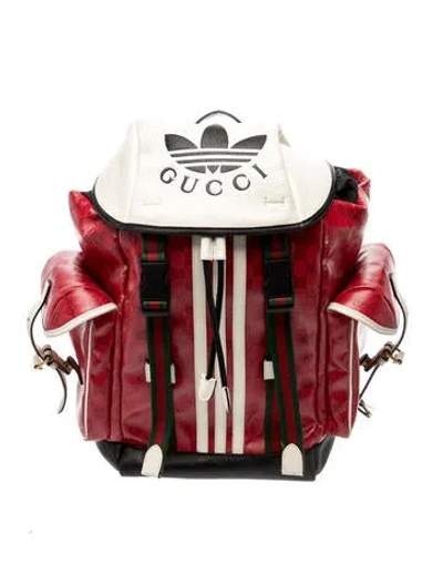 Pre-owned Gucci X Adidas Backpack In Red