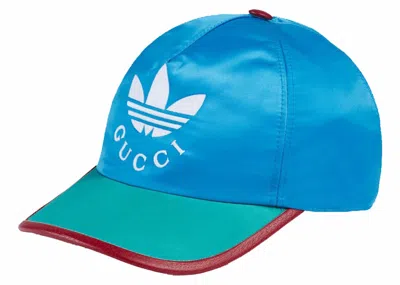 Pre-owned Gucci X Adidas Baseball Hat In Blue