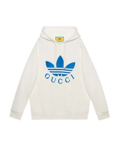 Gucci X Adidas Co-branded Collection Of Logo Sweaters In White
