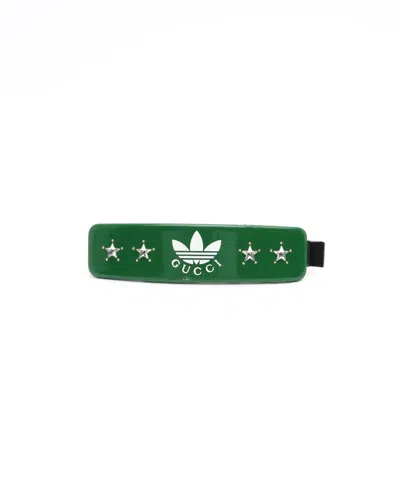 Pre-owned Gucci X Adidas Collaboration Barrette Hair Clip In Green