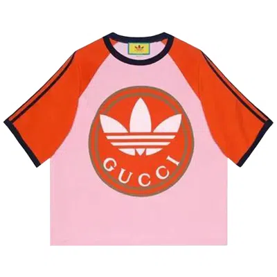 Pre-owned Gucci X Adidas Color Block T-shirt 'pink' | Men's Size M