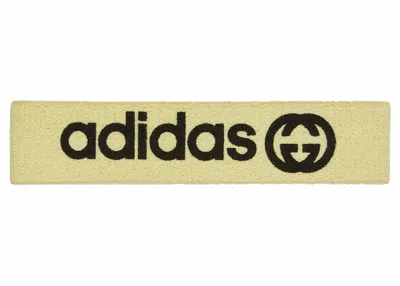 Pre-owned Gucci X Adidas Cotton Sponge Headband In Yellow