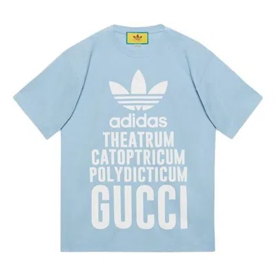 Gucci X Adidas Cotton T-shirt 'light Blue'