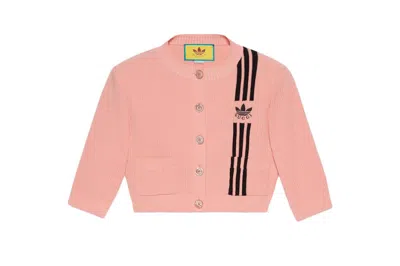 Pre-owned Gucci X Adidas Cropped Cardigan Pink