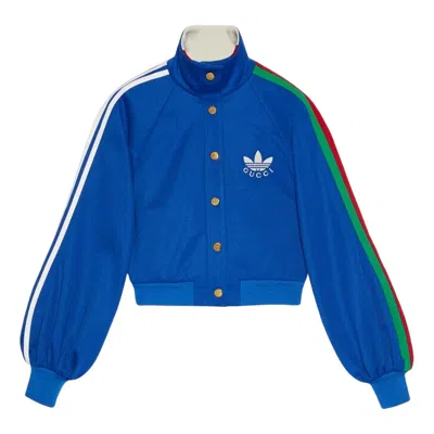 Gucci X Adidas Cropped Jacket 'cobalt Blue'