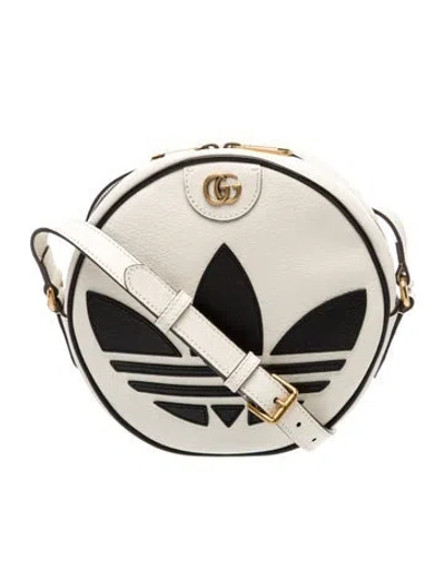 Pre-owned Gucci X Adidas Double G Minaudière Small In Neutral