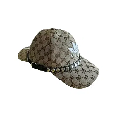 Pre-owned Gucci X Adidas Double Sided Baseball Hat 'beige' | Tan | Men's Size M In Brown