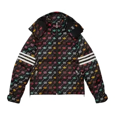 Pre-owned Gucci X Adidas Down Jacket 'black/multicolor' | Men's Size 50
