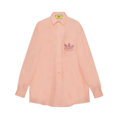 Pre-owned Gucci X Adidas Fil A Fil Shirt 'pink' | Men's Size 48