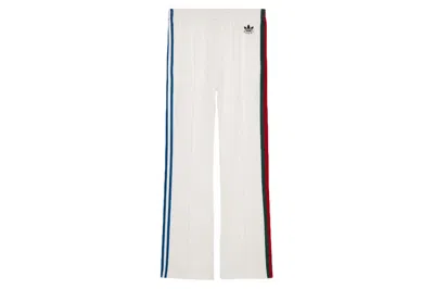 Pre-owned Gucci X Adidas Flared Jogging Pants White