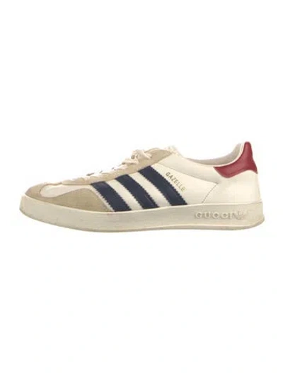 Pre-owned Gucci X Adidas Gazelle Sneakers In White