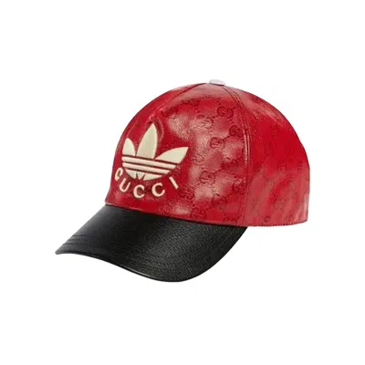 Pre-owned Gucci X Adidas Gg Allover Logo Cap 'red/black' | Men's Size S