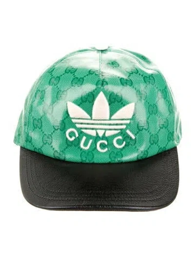 Pre-owned Gucci X Adidas Gg Canvas Cap W/ Tags In Green