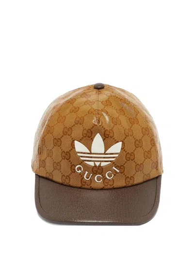 Pre-owned Gucci X Adidas Gg Monogram Baseball Cap