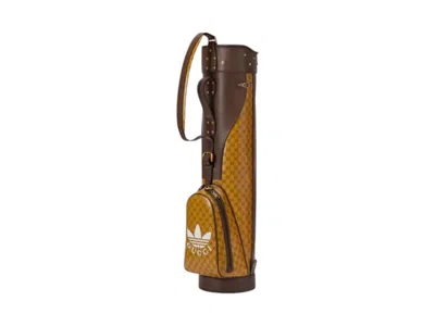Pre-owned Gucci X Adidas Gg Monongram Golf Bag In Gold