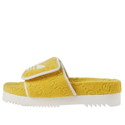 Gucci X Adidas Gg Platform Sandal 'yellow Cotton Sponge'