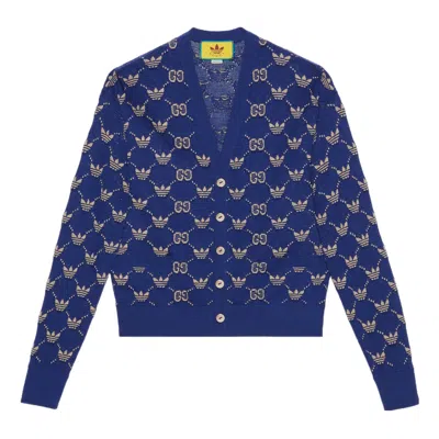 Gucci X Adidas Gg Trefoil Cardigan 'blue'