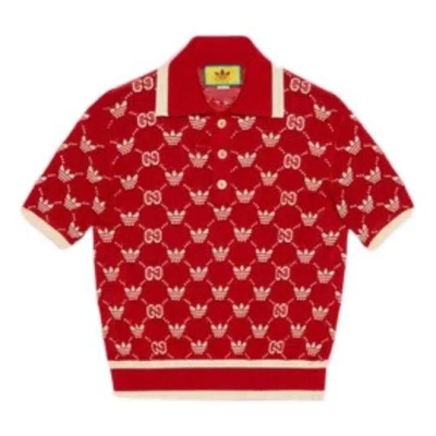 Gucci X Adidas Gg Trefoil Polo 'red'