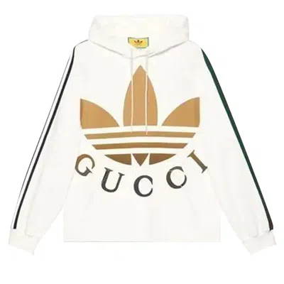 Pre-owned Gucci X Adidas Hooded Sweatshirt 'ivory' | Cream | Men's Size Xs In White