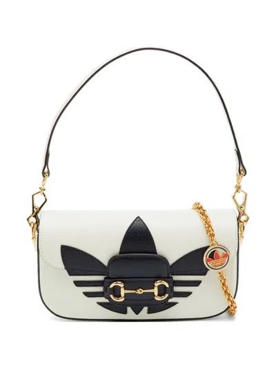 Pre-owned Gucci X Adidas Horsebit 1955 Shoulder Bag In White