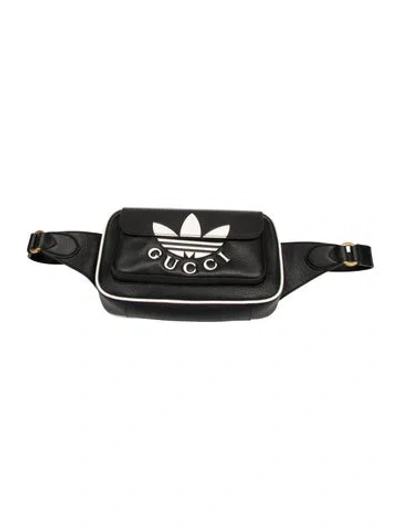 Pre-owned Gucci X Adidas Interlocking G Belt Bag 2022 In Black
