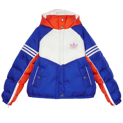 Pre-owned Gucci X Adidas Jacket 'blue/white/orange' | Women's Size 40
