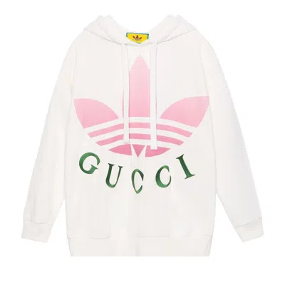 Pre-owned Gucci X Adidas Jersey Hooded Sweatshirt 'white' | Women's Size S