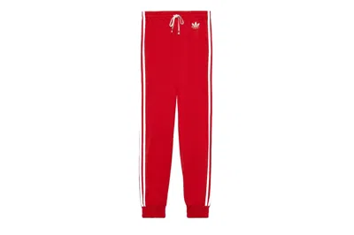 Pre-owned Gucci X Adidas Jersey Jogging Pant Bright Red