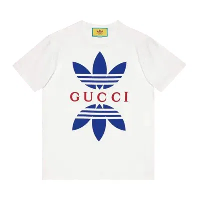 Pre-owned Gucci X Adidas Jersey T-shirt 'white' | Men's Size S
