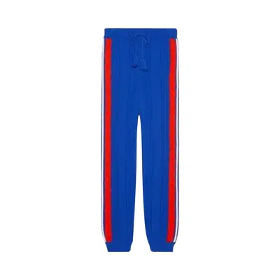 Pre-owned Gucci X Adidas Knit Pants 'blue/red/white' | Men's Size M