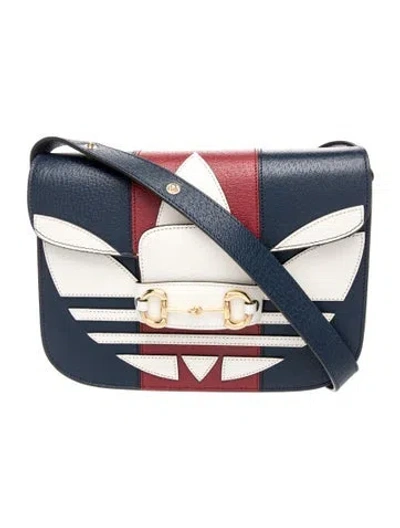 Pre-owned Gucci X Adidas Leather Gucci Horsebit 19 In Blue
