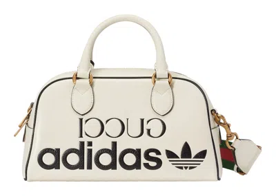 Pre-owned Gucci X Adidas Mini Duffle Bag In Off/white