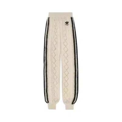 Pre-owned Gucci X Adidas Mohair Knit Jogging Pant 'ivory' | Cream | Women's Size M In White
