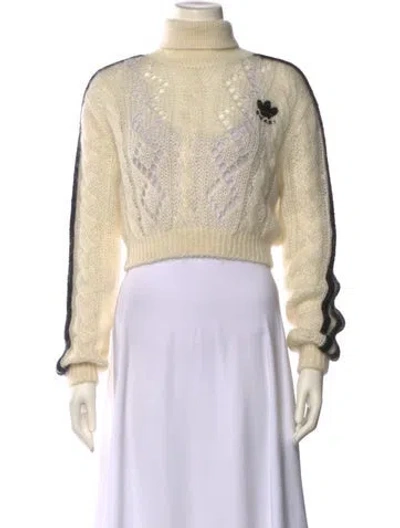 Pre-owned Gucci X Adidas Mohair Turtleneck Sweater W/ Tags In Neutral