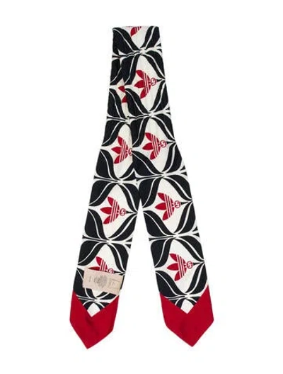 Pre-owned Gucci X Adidas Silk Interlocking G Logo Scarf In Multi