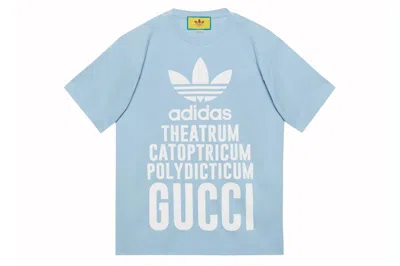 Pre-owned Gucci X Adidas T-shirt Blue
